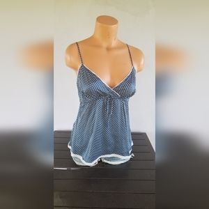 Gianni Bini Silk Strappy Blouse Large